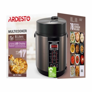 ARDESTO Multicooker, 860W, bowl-5L, electronic control, recipes book, inox+ plastic, bronz