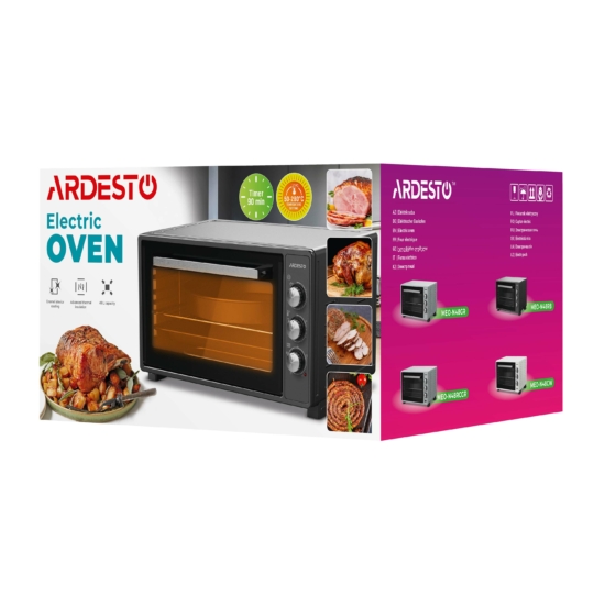 Печь электрическая ARDESTO, 48л, 1700Вт, механич., вертел, черный