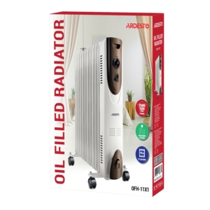 Oil radiator ARDESTO, 25m2, 2500w, mechanical control, 11 sections, white