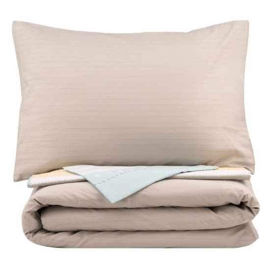 Bedding set 2.0 Ardesto Gloria, sateen,  stripes, brown, duvet cover 200x220cm, bed sheet 230x240cm, pillowcases (2) 50x70cm, 100% cotton