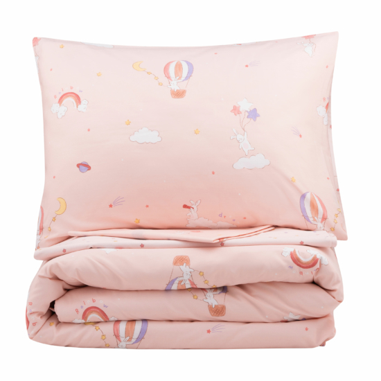 Bedding set 2.0 Ardesto Gloria, sateen,  joy, pink, duvet cover 200x220cm, bed sheet 230x240cm, pillowcases (2) 50x70cm, 100% cotton