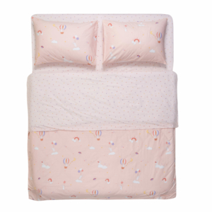 Bedding set 2.0 Ardesto Gloria, sateen,  joy, pink, duvet cover 200x220cm, bed sheet 230x240cm, pillowcases (2) 50x70cm, 100% cotton