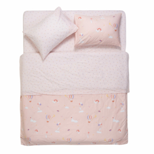 Bedding set 2.0 Ardesto Gloria, sateen,  joy, pink, duvet cover 200x220cm, bed sheet 230x240cm, pillowcases (2) 50x70cm, 100% cotton