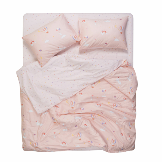 Bedding set 2.0 Ardesto Gloria, sateen,  joy, pink, duvet cover 200x220cm, bed sheet 230x240cm, pillowcases (2) 50x70cm, 100% cotton