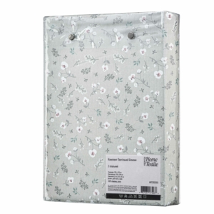 Bedding set 2.0 Ardesto Gloria, sateen, small flowers, grey, duvet cover 200x220cm, bed sheet 230x240cm, pillowcases (2) 50x70cm, 100% cotton