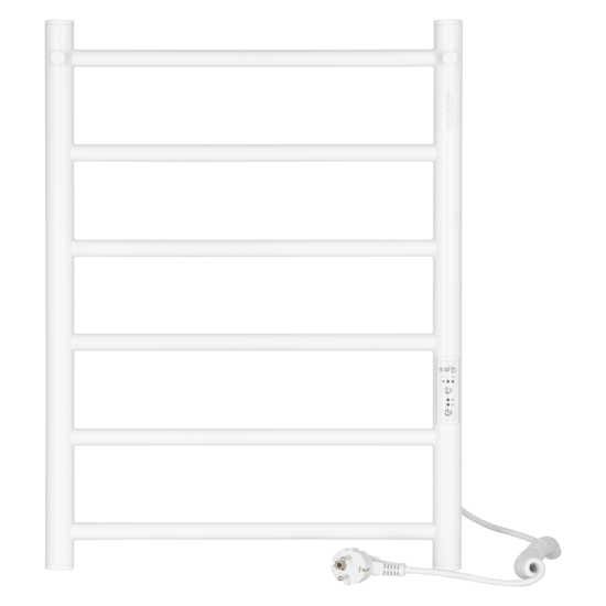 Полотенцесушитель Ardesto электрический Classik-TR K с крючками, 570х430х80мм, таймер-регулятор, сталь, белый матовый