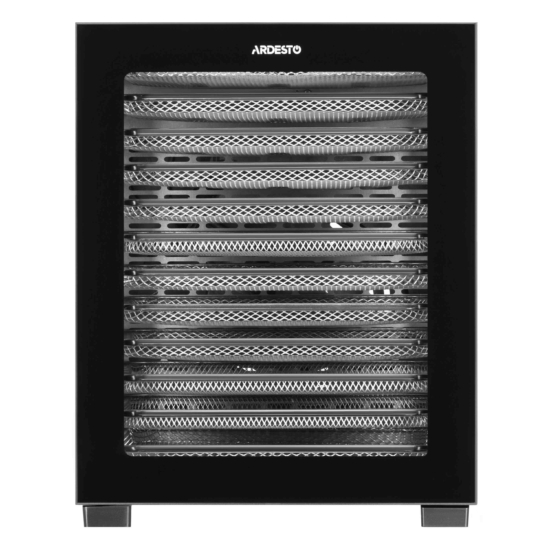 Dryer for products Ardesto FDB-1242, 850W, pallets -12x3cm, max-70°С, timer, electronic control, stainless steel, black