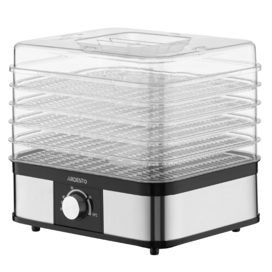 Ardesto dryer for products FDB-52832B, 245W, pallets -5x3cm, max-70°С, temperature adjustment, plastic, black+inox