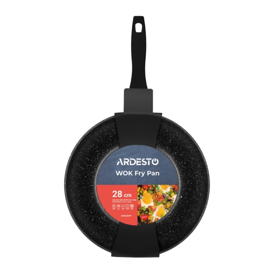 Ardesto WOK Fry pan Gemini Anzio, 28cm, aluminium, black