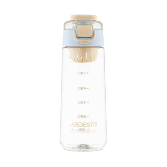 Ardesto Bottle with fruit infuser Duo 720ml, plastic, light blue, beige