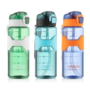 Пляшка для води Ardesto Fitness 800мл, пластик, блакитний