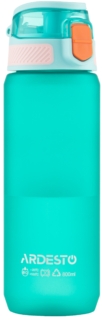 Пляшка для води Ardesto Matte 800мл, пластик, блакитний