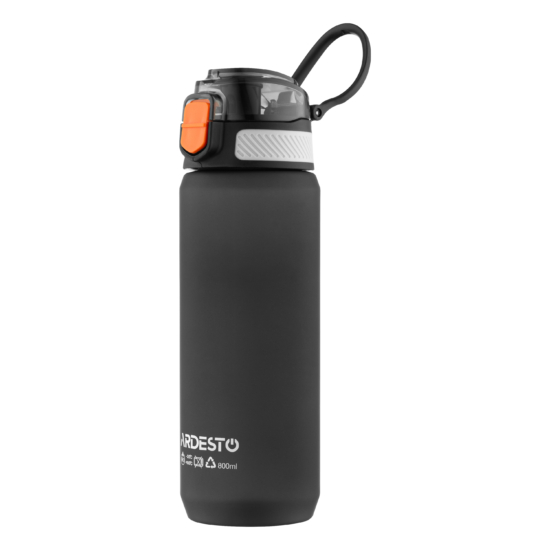 Бутылка для воды Ardesto Matte 800мл, пластик, черный