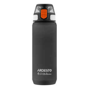 Бутылка для воды Ardesto Matte 800мл, пластик, черный