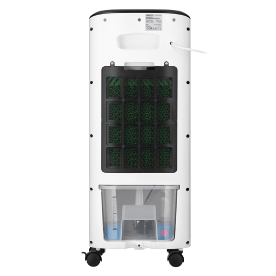 Air cooler ARDESTO ACO-B7 3in1 cooler-humidifier-fan, 15 m2, electric control, 7 l tank, 430 m3/h, display, timer, auto shutdown, remote control, white/black