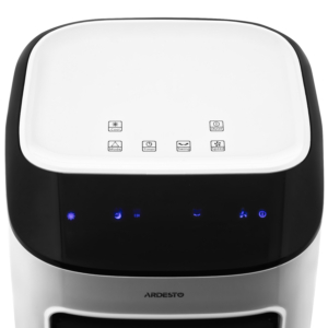 Air cooler ARDESTO ACO-B7 3in1 cooler-humidifier-fan, 15 m2, electric control, 7 l tank, 430 m3/h, display, timer, auto shutdown, remote control, white/black
