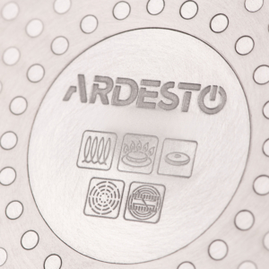 Ardesto Deep Frypan with lid Black Mars Alcor, 28cm, aluminium, black