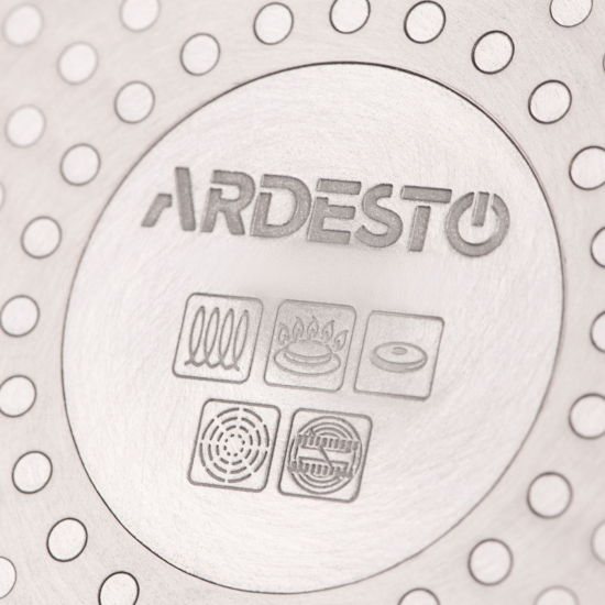 Ardesto Deep Frypan with lid Black Mars Alcor, 28cm, aluminium, black
