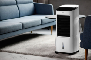 Air cooler ARDESTO ACO-B7 3in1 cooler-humidifier-fan, 15 m2, electric control, 7 l tank, 430 m3/h, display, timer, auto shutdown, remote control, white/black