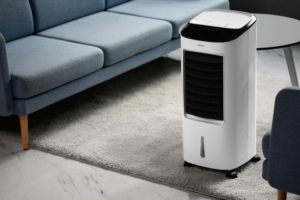 Air cooler ARDESTO ACO-B7 3in1 cooler-humidifier-fan, 15 m2, electric control, 7 l tank, 430 m3/h, display, timer, auto shutdown, remote control, white/black