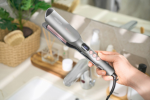 Плойка для завивки волос Ardesto Pink Touch, 55Вт, 100-200C, керамика, серый+розовий