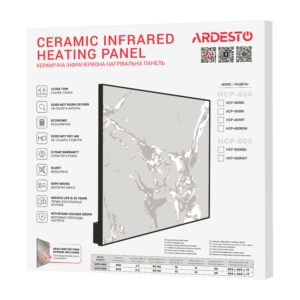 Керамическая электронагревательная панель с терморегулятором Ardesto HCP-500RBG, бежевый до 10 м2, 60 х 60 см