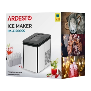 Льодогенератор побутовий ARDESTO, 12кг/добу, 1.8л, нерж
