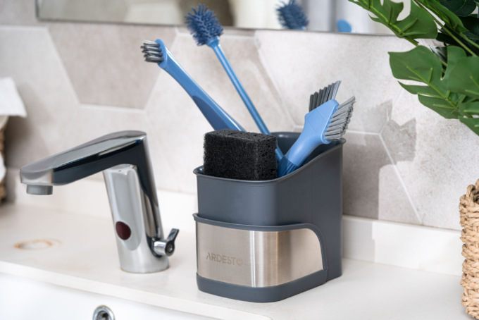 Ardesto Brush for washing bottles 30x3cm, plastic, blue