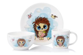 Набір дитячого посуду Ardesto Sweet hedgehog, 3 предмети, порцеляна