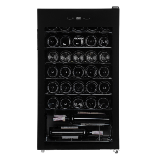 Wine cooler ARDESTO, 84.2x48x44, freez.-96L, 1 zone, bottles -34, ST, display int, black