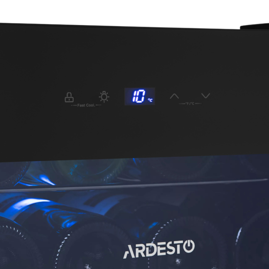 Wine cooler ARDESTO, 84.2x48x44, freez.-96L, 1 zone, bottles -34, ST, display int, black