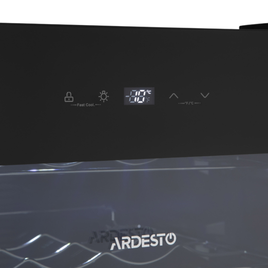 Wine cooler ARDESTO, 84.2x48x44, freez.-96L, 1 zone, bottles -34, ST, display int, black