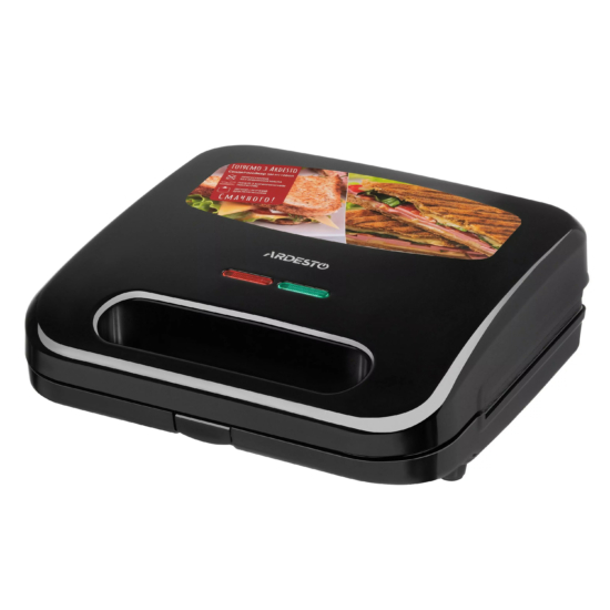 Ardesto sandwich maker SM-H110BGR, 700W, 1 plate-grill, device body-plastic, black