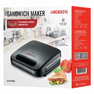 Ardesto sandwich maker SM-H110BSN, 700W, 1 plate-sandwich, device body-plastic, black