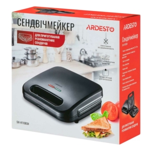 Ardesto sandwich maker SM-H110BSN, 700W, 1 plate-sandwich, device body-plastic, black