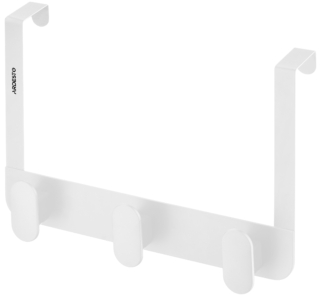 Ardesto Door hanger with 3 hooks Minimalism 30x3x20cm, metal, plastic, white