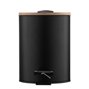 Ardesto Step Bin Minimalism, 3l, metal, plastic, bamboo, black