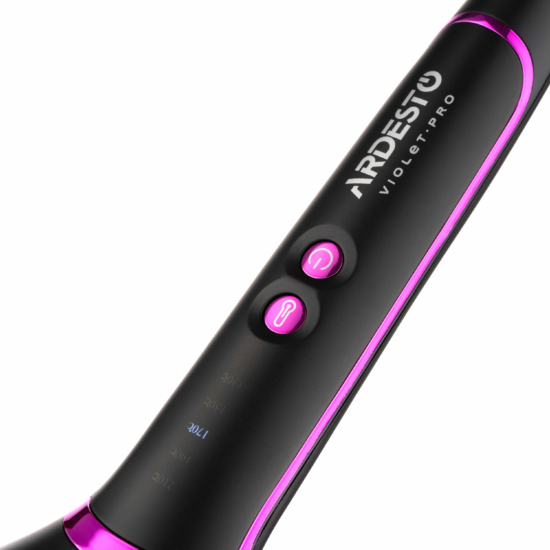 Ardesto straightening brush Violet Pro HSB-Y220PRO, 50V, 130-210C, display, ceramics, black