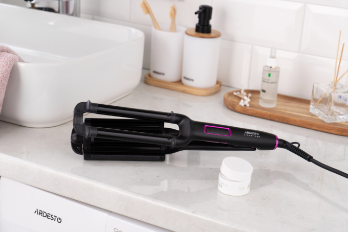 Ardesto Curling iron for wave curler Violet Pro, 90W, 170-210C, ceramics, black