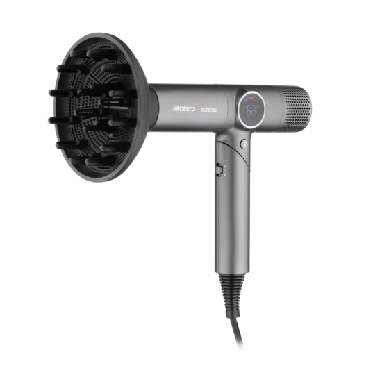 Ardesto Hair Dryer Stein, 1600W, 2 speeds, 4 heat setting, gray