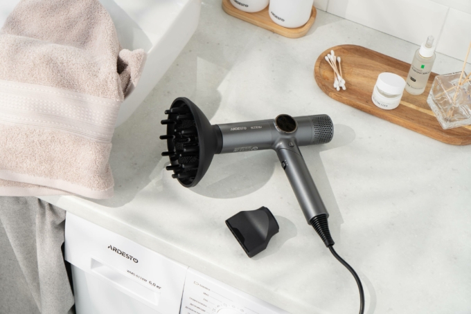 Ardesto Hair Dryer Stein, 1600W, 2 speeds, 4 heat setting, gray