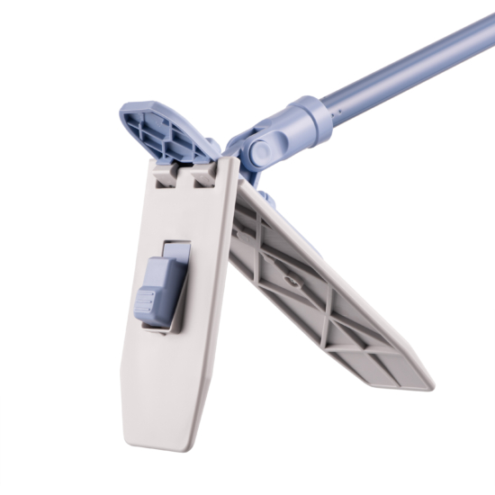 Швабра Ardesto Solid 41см з телеск. ручкою 75/130см та змінною насадкою, синій