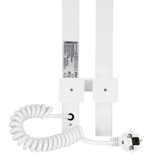 Ardesto electric towel warmer Elina Smart, 90x1200mm, timer-regulator, steel, white