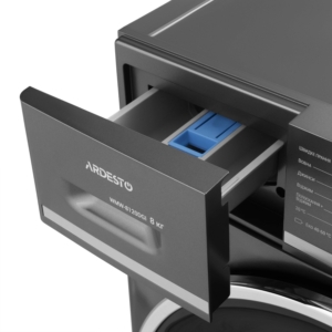 WM ARDESTO front load, 8kg, 1200, A+++, 55cm, display, steam, inverter, grey