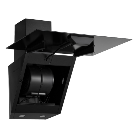 Витяжка Ardesto похила, 60см, 900м3ч, скло, 2х1Вт LED, кнопкове, чорний