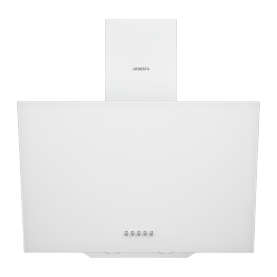 Hood Ardesto Inclined hood, 60cm, 900m3h, glass, 2х1W LED, button, white