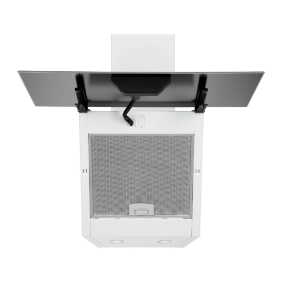 Hood Ardesto Inclined hood, 60cm, 900m3h, glass, 2х1W LED, button, white