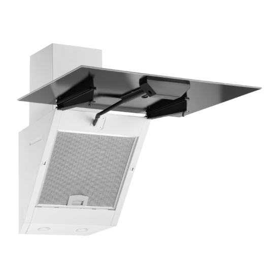 Hood Ardesto Inclined hood, 60cm, 900m3h, glass, 2х1W LED, button, white