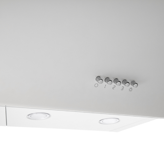Hood Ardesto Inclined hood, 60cm, 900m3h, glass, 2х1W LED, button, white