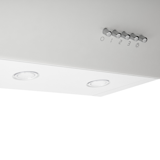 Hood Ardesto Inclined hood, 60cm, 900m3h, glass, 2х1W LED, button, white
